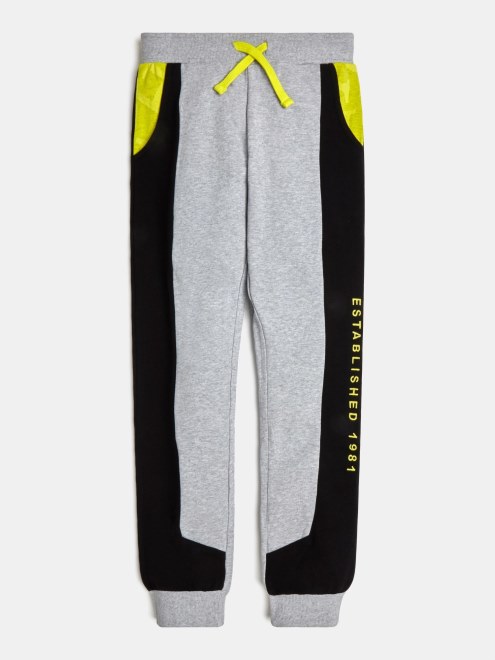 Pantalón Activo Con Logo Lateral Gris Multi Guess