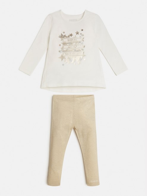 Conjunto Camiseta Y Leggins Guess Blanco