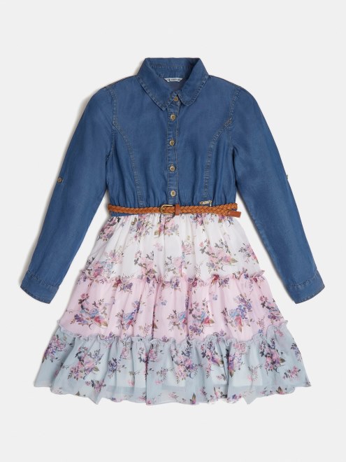 Guess Vestido De Mezclilla Azul Multi