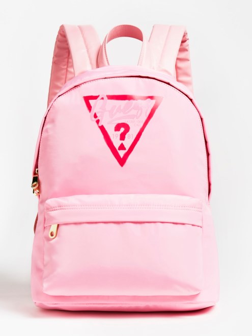 Mochila Con Triangulo Y Logo Corinna En Rosa