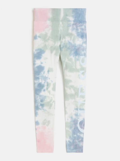 Adivinar Legging Tie Dye Con Estampado Multicolor