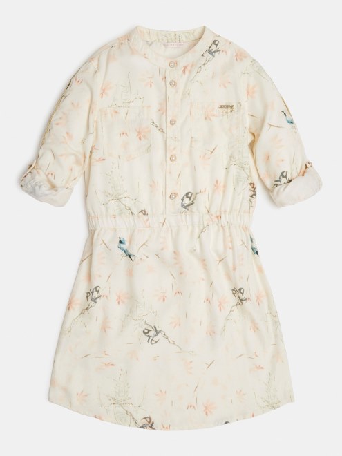 Vestido Crema Supongo Botones Joya