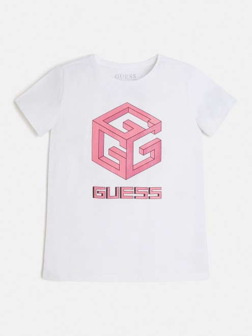 Camiseta Blanca Con Logo Delantero Trend Guess Nueva