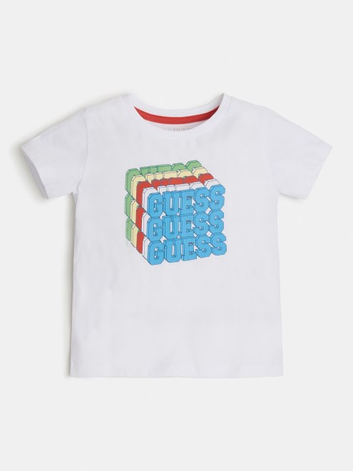 Camiseta Blanca Con Logo En La Parte Delantera De Guess