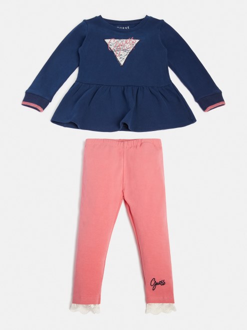 Conjunto De Top Y Pantalón Azul Guess