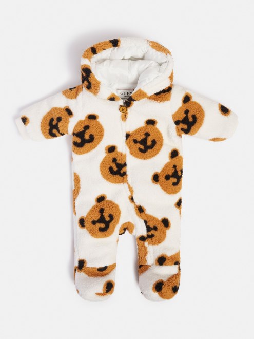 Pelele De Pelo Sintetico Con Relleno Y Estampado En Toda La Prenda Guess Negro