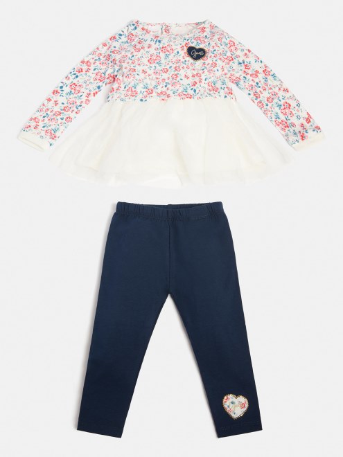 Conjunto Top Y Pantalón Fantasía Floral Guess