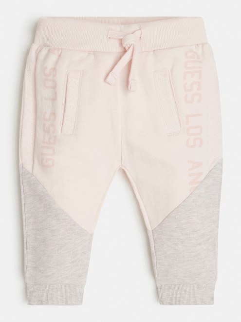 Guess Pantalón Activo Con Logo Lateral Rosa