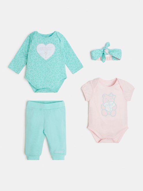 Conjunto De Algodon Guess Multi Rosa