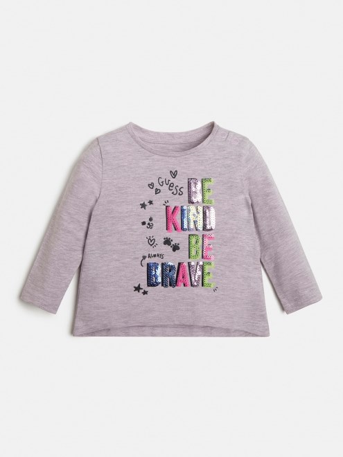 Camiseta Con Lentejuelas Rosa