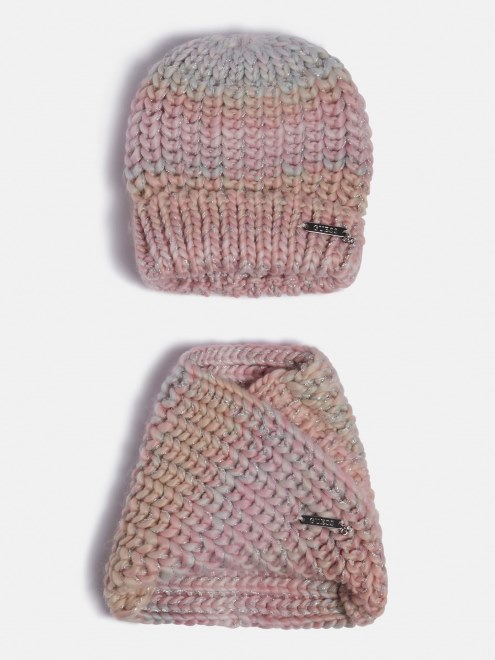 Conjunto Gorro Y Capucha Guess Estampado Multicolor