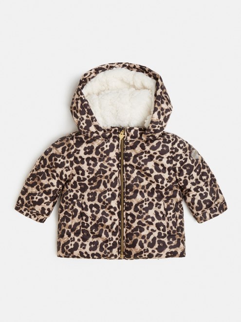 Puffer Con Estampado Animalier Guess