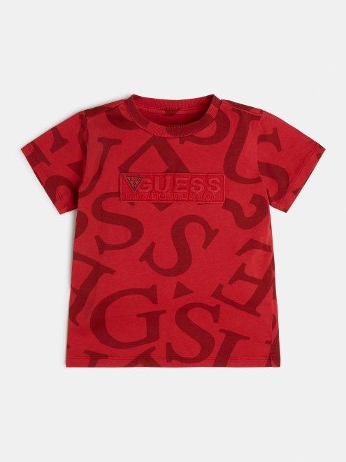 Camiseta Roja Con Estampado Completo