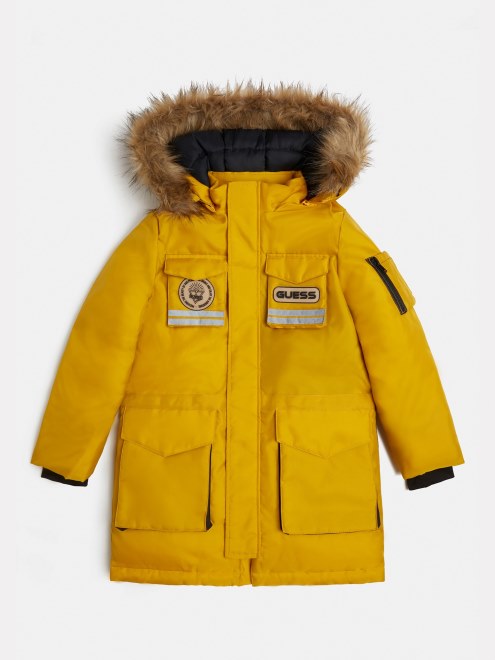 Parka Con Capucha Adivinar Naranja