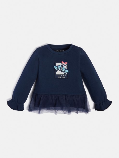 Sudadera Volante Azul Adivinar