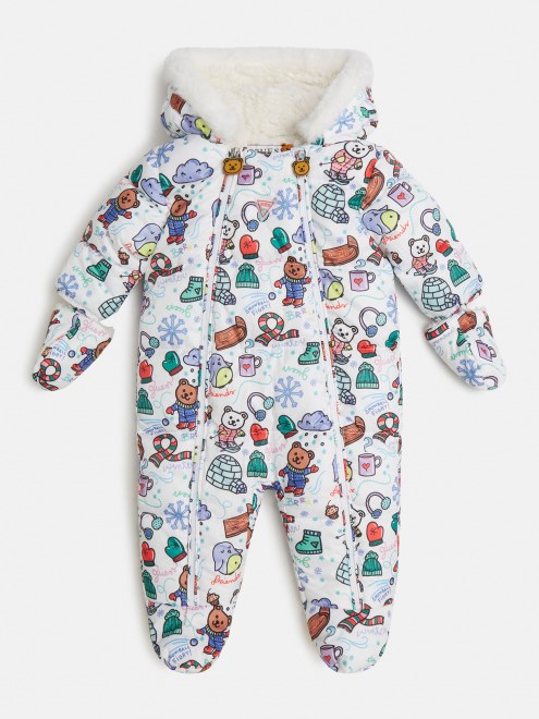 Pelele Con Estampado De Tartán Puffer Guess Estampado Multicolor