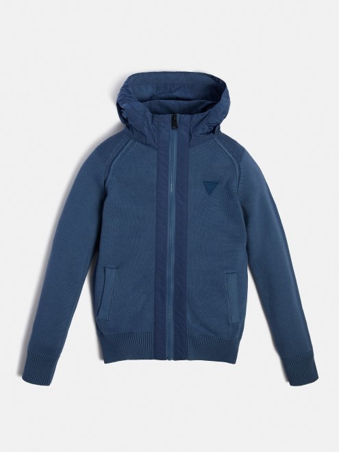 Jersey Con Capucha Azul Claro