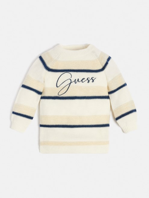 Vestido De Suéter A Rayas Blanco Supongo