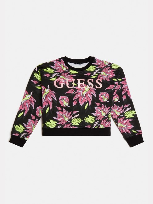 Sudadera Con Estampado All Over Rosa Guess