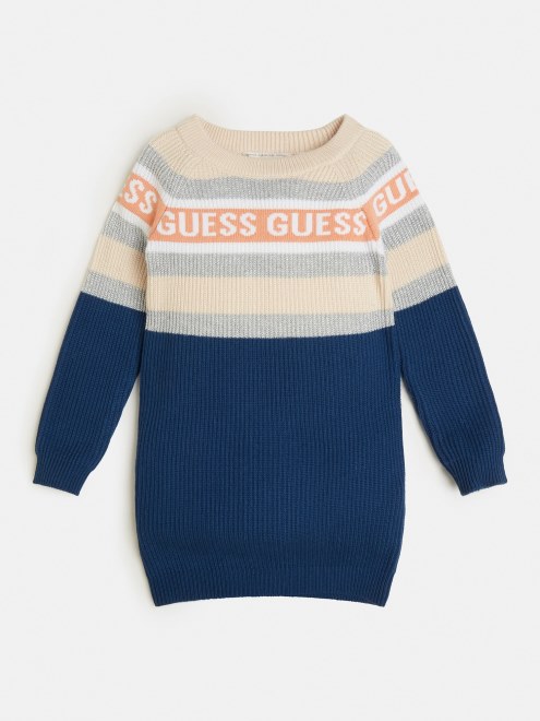 Guess Vestido Jersey A Rayas Azul