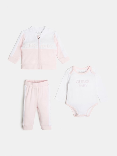 Conjunto Sudadera Rosa Cuerpo Y Pantalón Guess