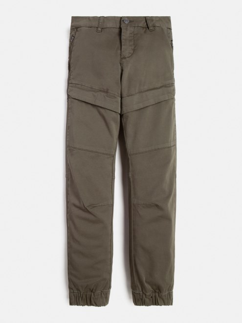 Pantalón Cargo Satinado Verde Guess