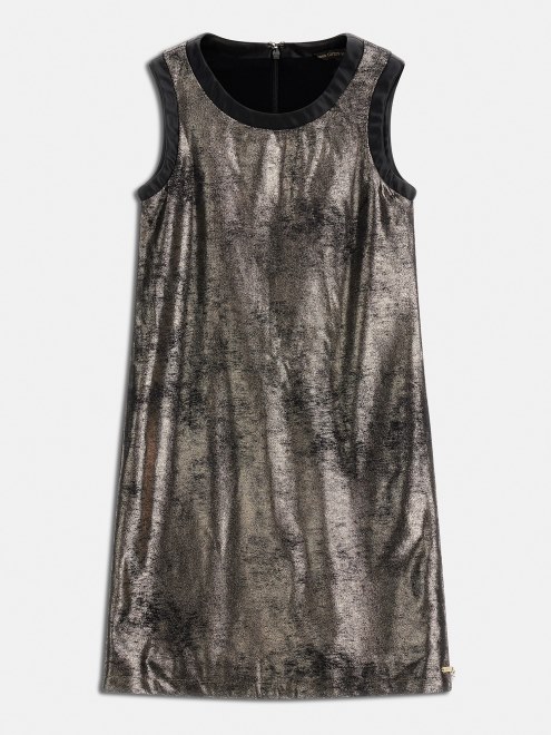 Vestido De Gama Sintética Dorada