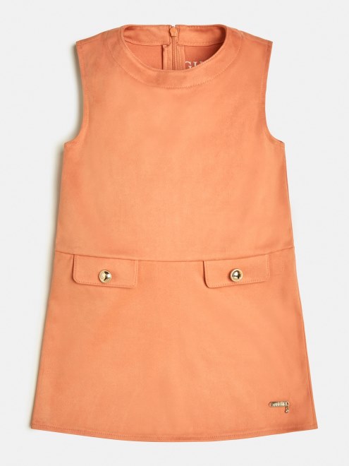 Vestido De Gamuza Sintetico Supongo Naranja