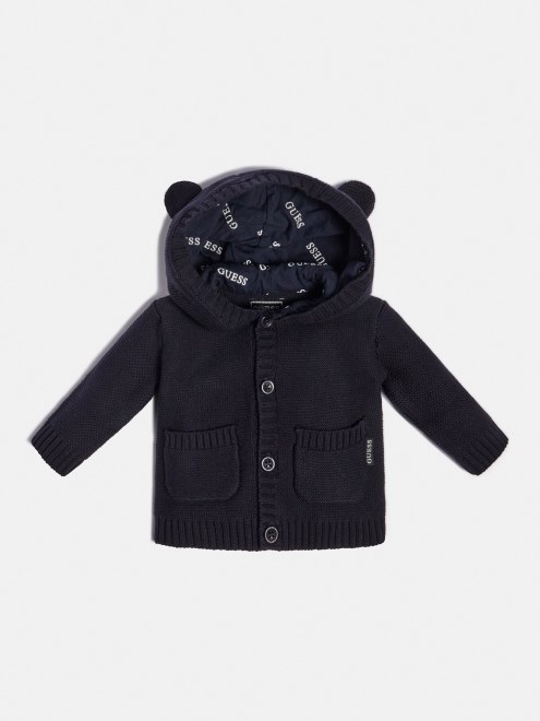 Suéter Con Capucha De Orejas Azules