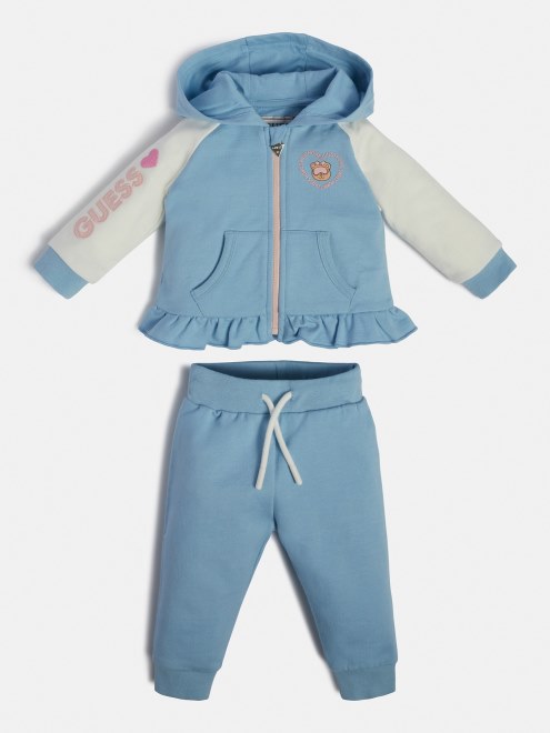 Conjunto Sudadera Y Pantalón Celeste Guess