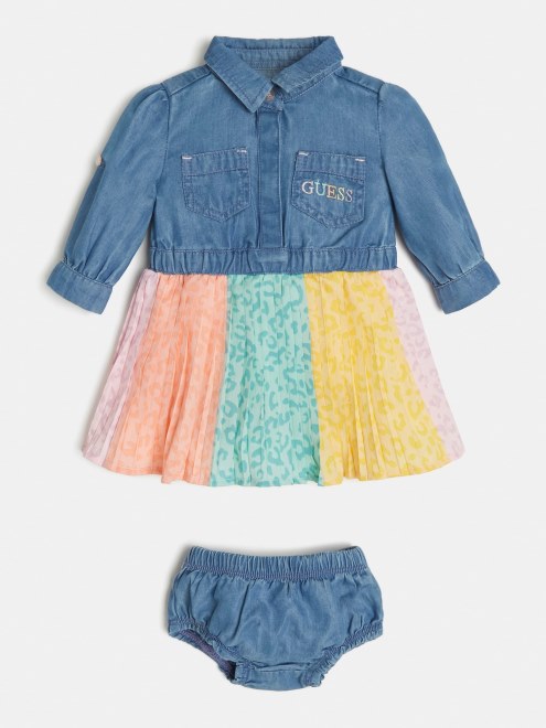 Vestido De Mezclilla Y Bragas Adivinar Azul Multi