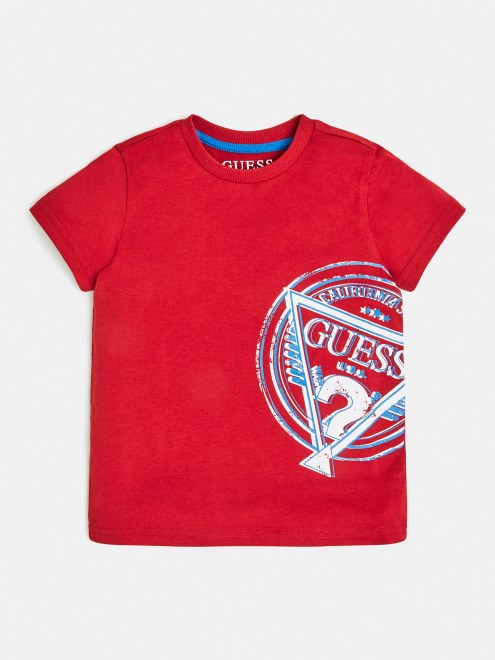 Camiseta Logo Delantero Rojo Guess Nueva Tendencia
