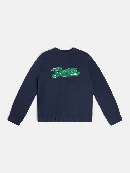 Sudadera Con Logo En La Parte Delantera Azul Nueva Tendencia