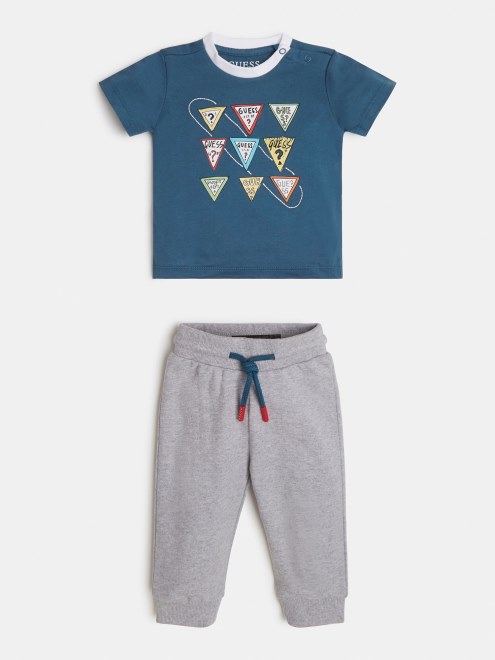 Conjunto De Camiseta Y Pantalón Azul De Guess