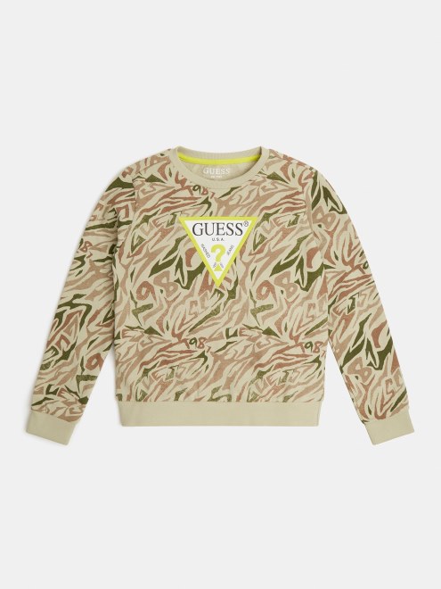 Sudadera Guess Verde Multi Estampado