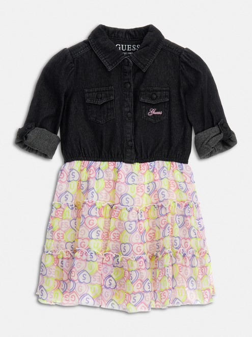 Vestido Azul Claro Con Estampado De Adivinar