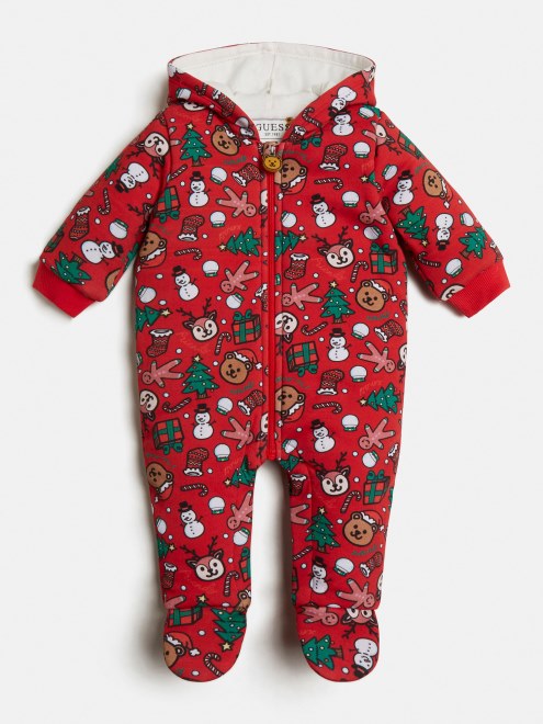 Pelele Rojo Con Estampado Integral