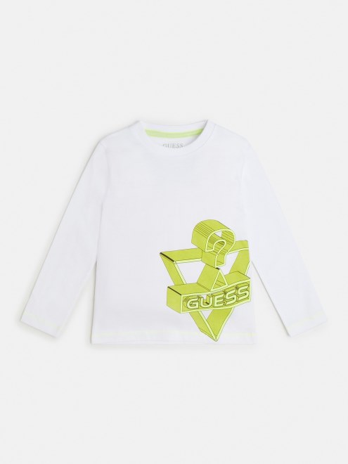 Camiseta Con Logo Delantero Guess Blanco