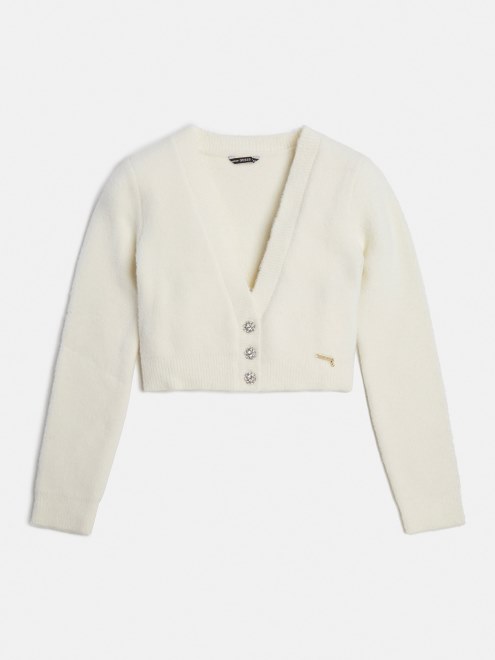 Cárdigan Con Botones Joya Blanca Adivinar