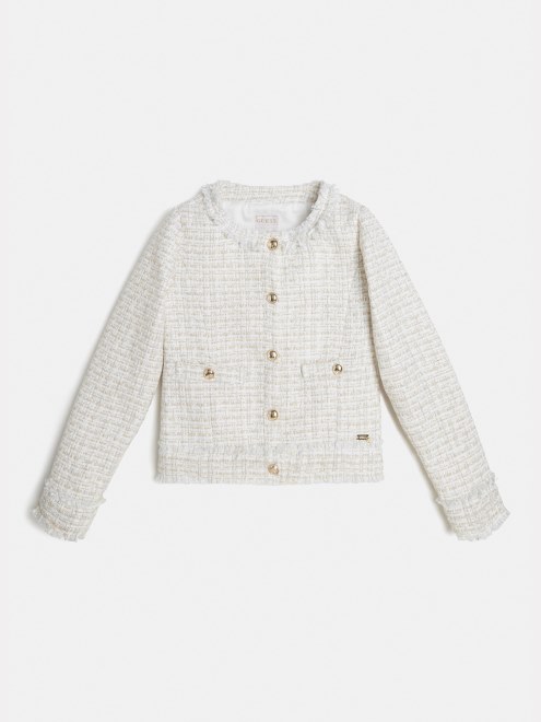 Chaqueta De Tweed Adivinar Blanco