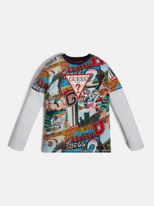 Camiseta Con Estampado De Adivinanzas Multicolor