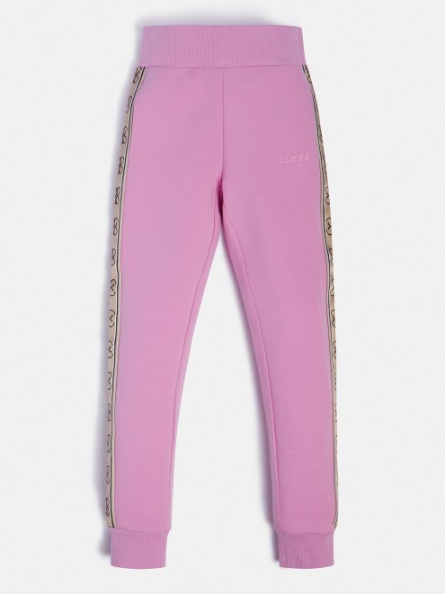 Pantalón Activo Con Logo Lateral Rosa Guess
