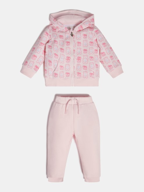 Sudadera Con Capucha Y Pantalón Conjunto Adivinar Rosa