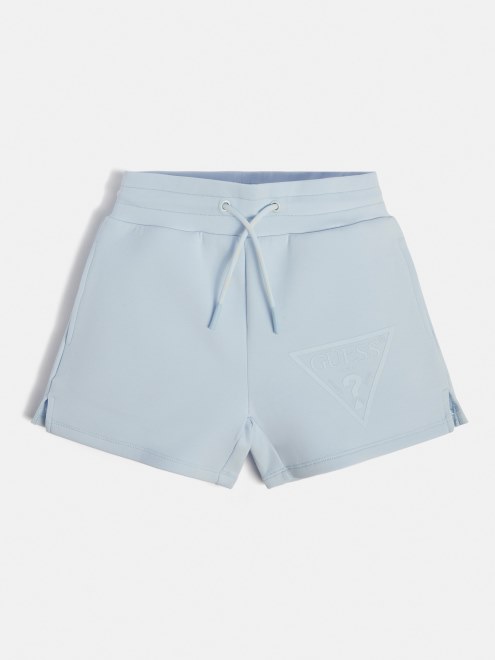 Shorts Deportivos Azul Claro Con Logo Delantero De Guess
