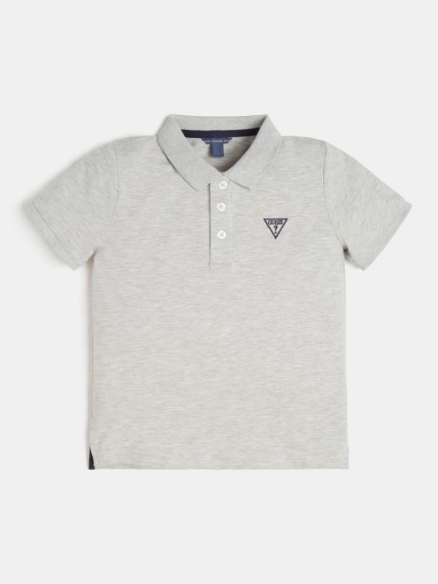 Polo De Manga Corta De Piqué Gris Claro Adivinar