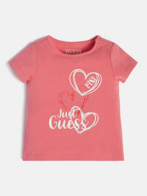 Camiseta Guess Con Logo En La Parte Delantera Rosa