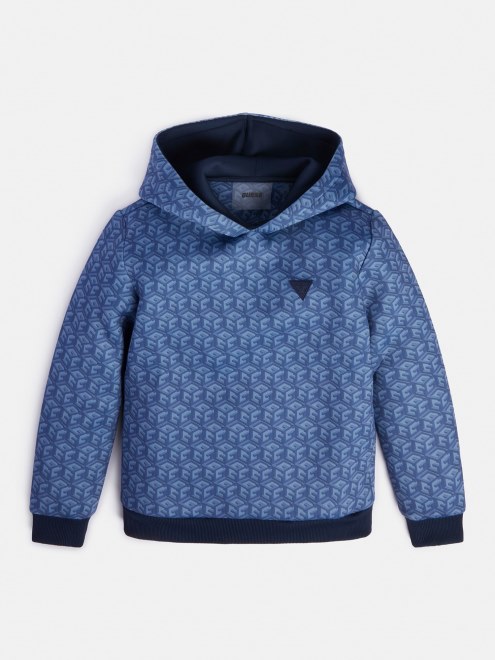 Sudadera Con Estampado De Logo De G-cube Por Toda La Prenda Guess Blue
