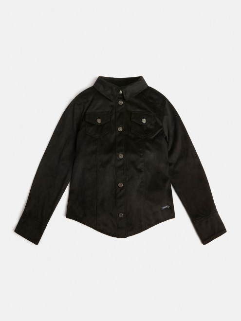 Camisa De Gamuza Sintética Adivinar Negro