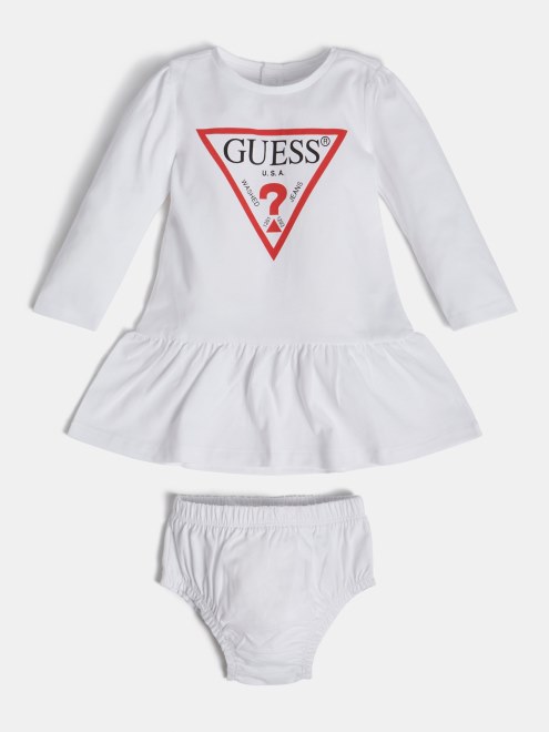 Conjunto De Vestido Y Braguitas Con Logo De Triangulo Blanco Guess