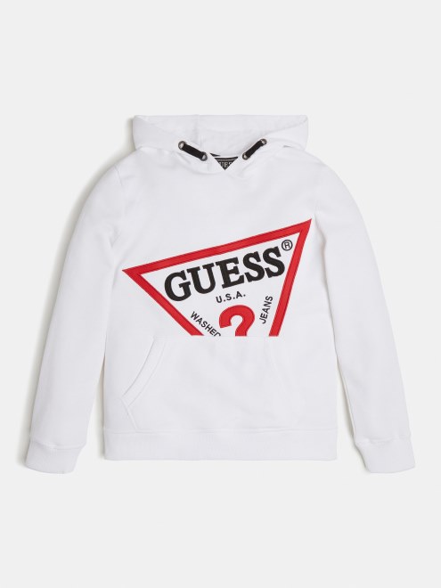 Sudadera Con Logo Delantero Guess Blanco
